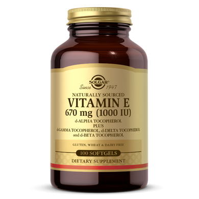 Вітамін Е Solgar (Natural Vitamin E) 1000 МО 100 капсул
