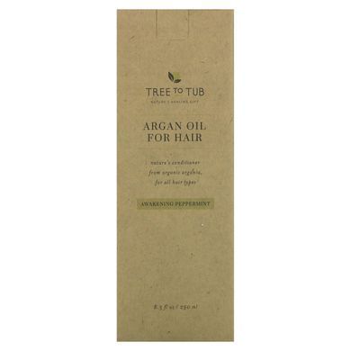 Tree To Tub, soothing conditioner with argan oil for oily hair and sensitive scalp, awakening peppermint, 250 ml (8.5 fl oz).