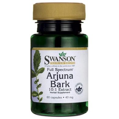 Кора Арджуна (10: 1), Full Spectrum Arjuna Bark (10: 1), Swanson, 40 мг, 60 капсул