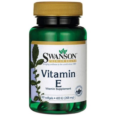 Вітамін E, Vitamin E, Swanson, 400 МО, 60 капсул