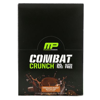Білкове печиво шоколад арахісове масло MusclePharm (Combat Crunch) 12 шт по 63 г