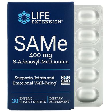 SAM-e Life Extension (S-Adenosyl-L-Methionine) 400 мг 30 таблеток купить в Киеве и Украине