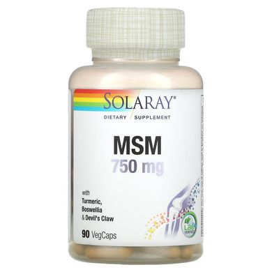 Метилсульфонілметан Solaray (Methylsulfonylmethane) 750 мг 90 капсул