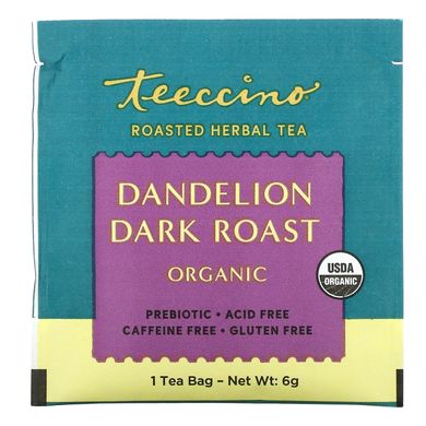 Трав'яний чай з цикорію Teeccino (Chicory Tea) 10 пакетів 60 г