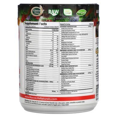 Macrolife Naturals, Miracle Reds, суперпродукт, годжі- гранат-асаі- мангостін, 30 унцій (850 г)