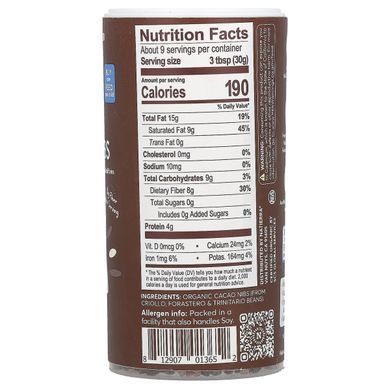 Natierra, Organic Cacao Nibs Shaker, 5 oz (142 g) купить в Киеве и Украине