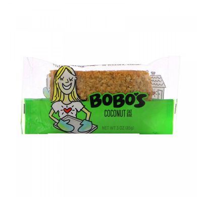 Батончик с кокосом и овсом, Bobo's Oat Bars, 85 г (3 oz)