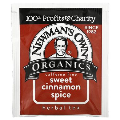 Newman's Own Organics, Травяной чай без кофеина, сладкая корица со специями, 20 чайных пакетиков, 1,41 унции (39 г) купить в Киеве и Украине