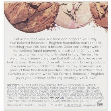 Кольорова коригуюча тональна основа Baked Balance-N-Brighten, відтінок світлий, Laura Geller, 9 г