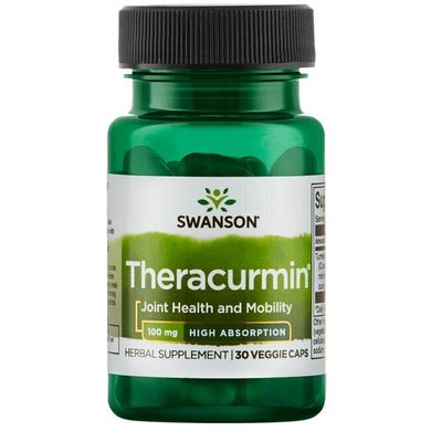 Теракурмін куркумін висока абсорбція Swanson (Theracurmin High Absorption) 100 мг 30 капсул