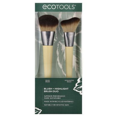 EcoTools, Blush + Highlight Brush Duo, 2 Brushes