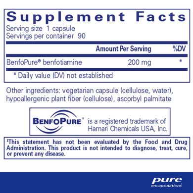 Бенфотиамин Pure Encapsulations (BenfoMax) 90 капсул купить в Киеве и Украине