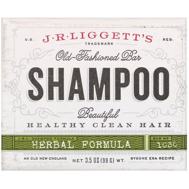 Твердий шампунь-мило трав'яний JR Liggett's (Shampoo Herbal Formula) 99 г