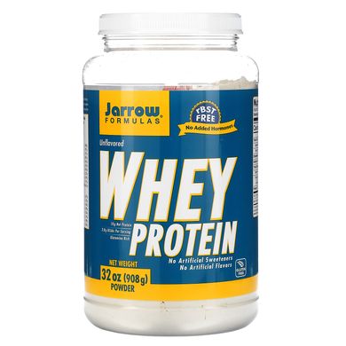 Cивороточний протеїн, без ароматизаторів, Whey Protein Powder, Unflavored, Jarrow Formulas, 32 унц (908 г)
