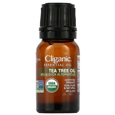 Cliganic, 100% чиста ефірна олія, чайне дерево, 0,33 рідкої унції (10 мл)