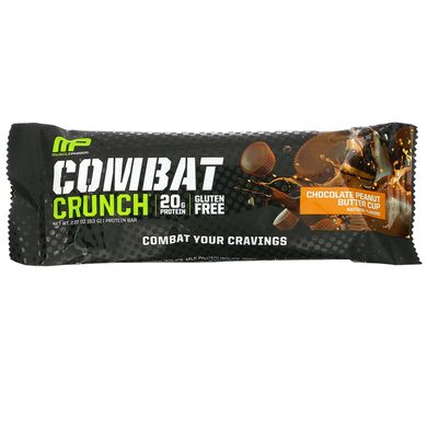 Белковое печенье шоколад арахисовое масло MusclePharm (Combat Crunch) 12 шт по 63 г купить в Киеве и Украине