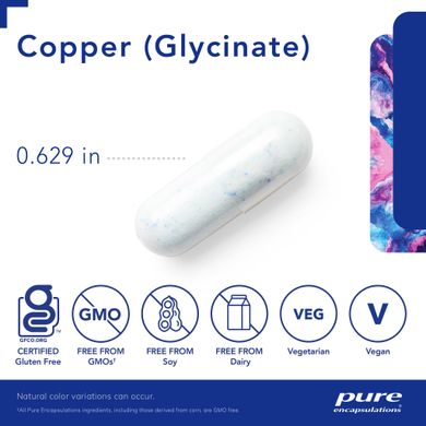 Медь Глицинат Pure Encapsulations (Copper Glycinate) 60 капсул купить в Киеве и Украине