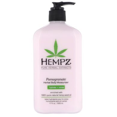 Зволожуючий лосьйон для тіла на рослинній основі з ароматом гранату Hempz (Pomegranate Herbal Body Moisturizer Hydrate + Renew) 500 мл