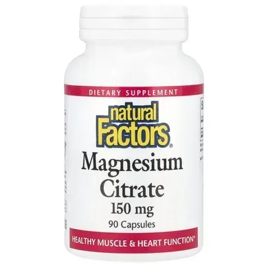 Цитрат магния Natural Factors 150 мг 90 капсул