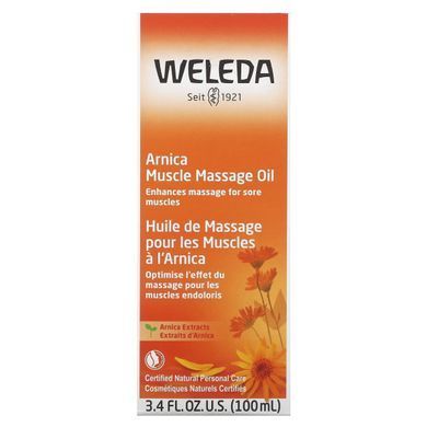 Массажное масло, экстракт арники, Weleda, 3.4 ж. унц. (100 мл) купить в Киеве и Украине