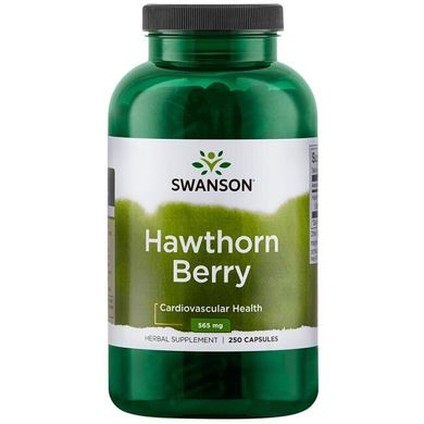 Глід, Hawthorn Berry, Swanson, 565 мг, 250 капсул