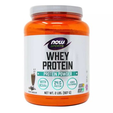 Сироватковий протеїн смак вершкового шоколаду Now Foods (Whey Protein) 907 г