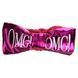 Double Dare, OMG! Double-sided mega hair elastic, bright pink plush and bright pink platinum, 1 pc.