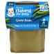 Gerber, Natural For Baby, зелена квасоля, няня, 2 упаковки по 4 унції (113 г) кожна фото