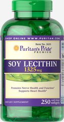 Соевый лецитин, Soy Lecithin, Puritan's Pride, 1325 мг, 250 капсул купить в Киеве и Украине