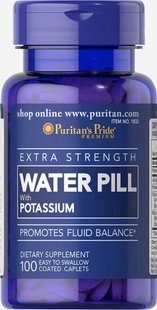 Вода таблетки Extra Strength ™, Extra Strength Water Pill™, Puritan's Pride, 100 таблеток купить в Киеве и Украине