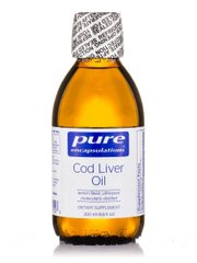 Олія печінки тріски аромат лимона Pure Encapsulations (Cod Liver Oil Lemon Flavor) 200 мл