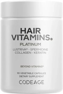 Вітаміни для волосся Платина CodeAge (Hair Vitamins Platinum) 90 капсул
