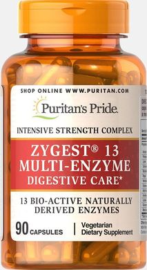 Мультиэнзим Zygest® 13, Zygest® 13 Multi-Enzyme, Puritan's Pride, 90 капсул купить в Киеве и Украине