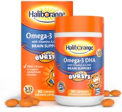 Омега-3 для головного мозга для детей Haliborange (Kids Omega-3 Brain Support) 90 жевательных конфет купить в Киеве и Украине