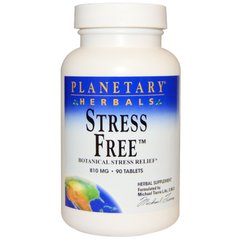 Вітаміни для зняття стресу за допомогою рослин Planetary Herbals (Stress Free Botanical Stress Relief) 810 мг 90 таблеток