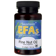 Олія кедрового горіха, Pine Nut Oil, Swanson, 500 мг, 60 капсул