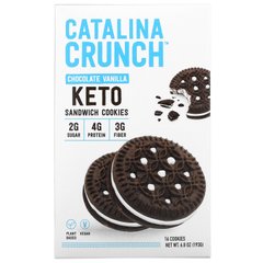 Catalina Crunch, Кето-сендвіч-печиво, шоколадно-ванільний, 16 печива, 6,8 унції (193 г)