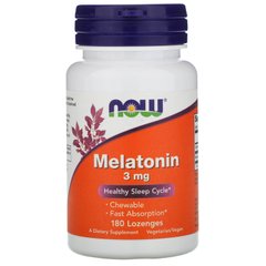 Мелатонин со вкусом мяты Now Foods (Melatonin) 3 мг 180 леденцов купить в Киеве и Украине