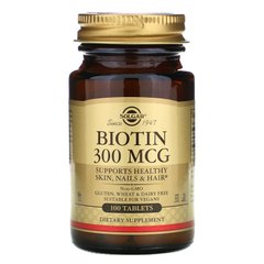 Биотин Solgar (Biotin) 300 мкг 100 таблеток купить в Киеве и Украине