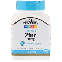 Цинк, 21st Century, 50 мг, 110 таблеток