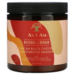 As I Am, Restore & Repair, Зволожуюча маска з ямайською чорною касторовою олією, 8 унцій (227 г)
