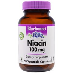 Витамин В3 ниацин Bluebonnet Nutrition (Niacin) 100 мг 90 капсул купить в Киеве и Украине