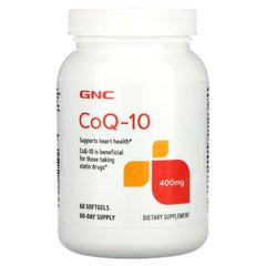 GNC, CoQ-10, 400 мг, 60 м'яких таблеток