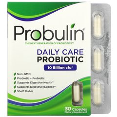 Probulin, Daily Care, пробіотик, 10 мільярдів КУО, 30 капсул