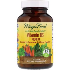 Вітамін Д3 MegaFood (Vitamin D3) 1000 МО 60 таблеток