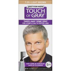 Чоловіча фарба для волосся з гребінцем Touch of Gray, відтінок світло-коричневий T-25, Just for Men, 40 г