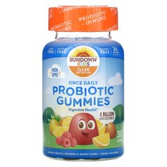 Пробиотик для детей Sundown Naturals (Kids Probiotic Gummies) 2 млрд КОЕ 30 жевательных таблетоксо вкусом ананас-малина-апельсин купить в Киеве и Украине