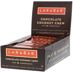 Тягучка з кокосом і шоколадом, Larabar, 16 батончиків, 1,6 унції (45 г) кожен