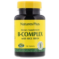 Комплекс витаминов B с рисовыми отрубями, Nature's Plus, 90 таблеток купить в Киеве и Украине