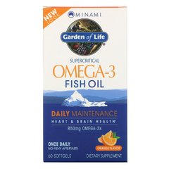 Омега-3 риб'ячий жир апельсин Minami Nutrition (Omega-3 Fish Oil Supercritical) 850 мг 60 капсул